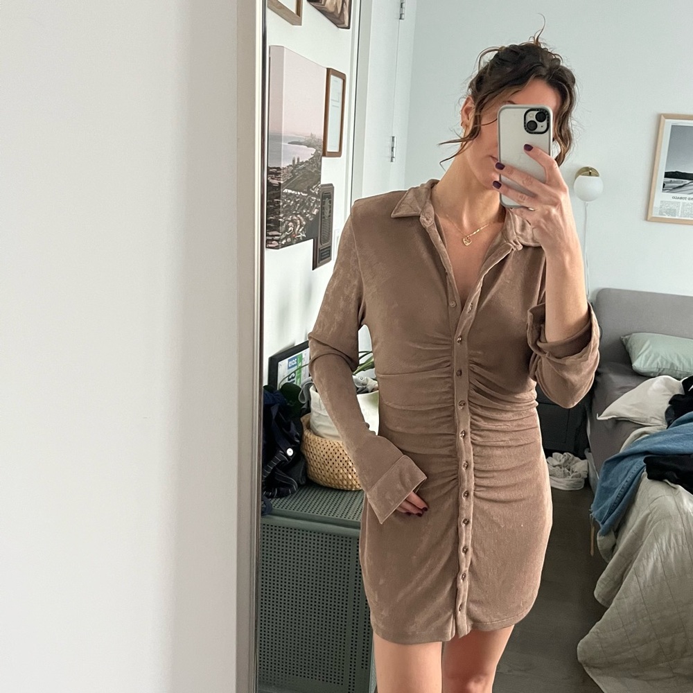 With Jean Andy Dress in Latte